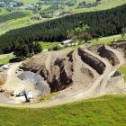 Workings at the Saddle Hill quarry are visible in this aerial photograph taken last week. Photo...