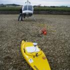 World first ... Otago Regional Council staff have developed a kayak to house an Acoustic Doppler...