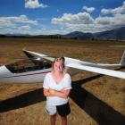 Young Christchurch glider pilot Abbey Delore takes a break from flying at the youth soaring...