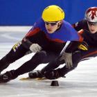 Zachary Biggs (left), of the Hauraki Ice Racing Club, and Chris Jarden, of the Canterbury Alpine...