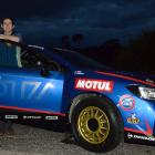 Last year’s New Zealand Rally Championship winner, Ben Hunt, with his new Subaru WRX STi that he...