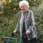Former Dunedin Returned Servicewomen’s president Verena Lawrence takes a walk in the Montecillo...