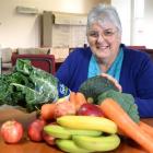 Fruit and vegetable-buying co-operative Mosgiel co-ordinator Margaret McConnachie with some of...