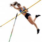 Rising New Zealand star Eliza McCartney in action at the recent national track and field...