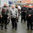 Some of the about 30 motorcyclists ready to leave Montecillo Veterans’ Home and Hospital on the...