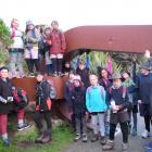 Strath Taieri School pupils  prepare to walk from Lee Bay to Port William during a recent school...