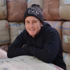 Taieri outside back Mitchell Scott among the bales at Taieri Wool and Skin this week. Photo by...