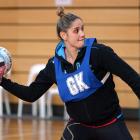 Te Paea Selby-Rickit trains with the Southern Steel at the Edgar Centre in Dunedin on Thursday...