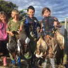 Duck shooting was a family affair at Lake Waipori on the opening day of the season. Showing off...