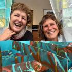 Pip Marshman (left) and Karin Tierney have found artistic inspiration in coastal environments....