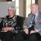 Paralympic champion Trish Hill with her husband and former coach, Dave Hill, who received the New...