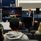 Queenstown Airport Corporation acting chief executive Mark Edghill runs through part of the...