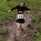 Sabrina Grogan, a member of the winning Hill City team, negotiates a downhill section during the...