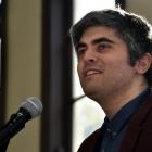 Dunedin mayoral candidate Aaron Hawkins speaks at the launch  of  the Green Party local body...