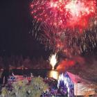 Fireworks over Queenstown Bay start the winter festival. Photo Gregor Richardson