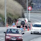 Unfinished work along Queenstown's Frankton Rd, near Larch Hill Pl. Photo by David Williams.