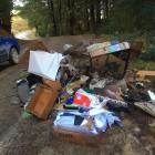 A pile of rubbish found outside  Milton has angered local residents. Photo supplied.