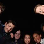 Young light pollution researchers (from left) Ben Hawke (Taieri College), Alex Livingstone and...