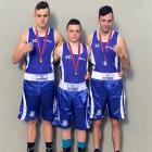 Otago Boxing Association boxers (from left) Alex Hanan, Kasib Murdoch and Matt Crawford display...