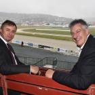  New Zealand Racing Board chief executive John Allen (left) with Forbury Park Trotting Club...