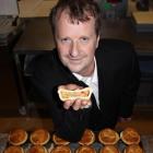 Wanaka pie-maker Jason Danielson shows off his award-winning Kai Pai vegetarian pie at The Bakery...