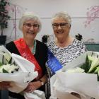  Senior Blossom Queen Liz Duggan (right) and runner-up Maureen Davies, both of Alexandra, are...