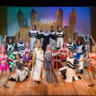 The cast of Spamalot during a recent dress rehearsal at the Mayfair Theatre. Photo: Chris Sullivan.