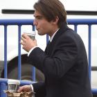 Nikolas James Posa Delegat heads to the Dunedin District Court in June last year. PHOTO: ODT FILES
