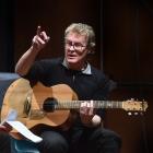 Don McGlashan (right) takes a group of King's High School pupils (from left) Joshua Larkins (17),...