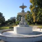 The Craig Fountain in the Oamaru Public Gardens before it was dismantled. Photo from ODT files.