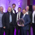 Accepting the New Zealand Airports award for Project of the Year are project team representatives...