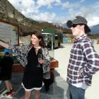 Glen Tui Heights co-developer Janine Twose details stage two to open day visitor Jonathan Lane....