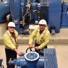Roxburgh Dam generation technicians Don Nicolson (left) and Quentin McLean make sure the power...