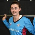 Southern Steel player Gina Crampton trains at the High Performance Sport New Zealand gym in...