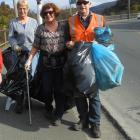 Dunedin North Rotary Club members (from left) Jane Payton, Jenness Riethmaier and John Campbell ...