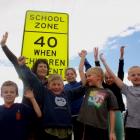 Hawea Flat School pupils (from left) Lachy Thomson (7),  Ari Drake (7), Pippa Raffills (10),...