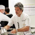 Skycity Dining for a Difference is the branchild of Peter Gordon, who prepares a dish. Photo by...