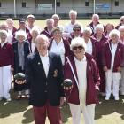 Tainui club stalwart Rex Sims celebrates his 50th year at the Tainui Bowling Club with wife Joan...
