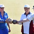 Bowlers (from left) Terry and Sarah Scott and Mary and Phil Stevenson at the Mosgiel Bowling Club...
