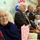 Celebrating yesterday are Mirabel O’Brien, her oldest son Eric (77), her oldest grandson Nelson ...