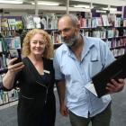 Clutha District Libraries service centre manager Vicki Darling and landscape architect Nigel...