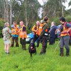 A group of Catlins LandSAR members take part in an end-of-year training exercise. Photo: Samuel...