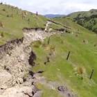 Geonet drone footage shows the Kekerengu Fault, with deep gouges carved across the landscape....