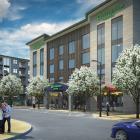 An artist's rendering of Safari Group's proposed Wyndham Garden Hotel and five-storey residential...