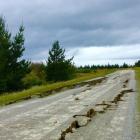 Damage to State highway 70 to Waiau following a 7.5 M earthquake that struck North Canterbury on...