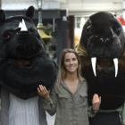 Otago Polytechnic  School of Art third-year student Stephanie Cossens  shows off the collection...