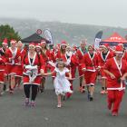 About 110 people dressed up as Santa for the Dunedin leg of the nationwide Great KidsCan Santa...