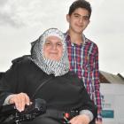 Wafaa Al Ashram and her son Ahmad Alhamwi (13) are settling into life in Dunedin. Photo: Gregor...
