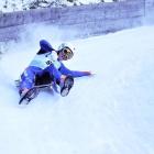  Luger Jack Leslie, who trains in Naseby, slides down the track at the Natural Track Junior World...