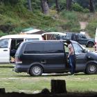 Freedom campers vie for space in the Warrington Domain, north of Dunedin. Large numbers stopping...